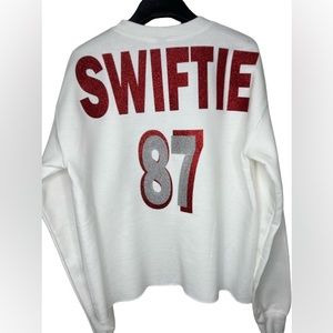 Fun one of a kind swiftie sweatshirt.